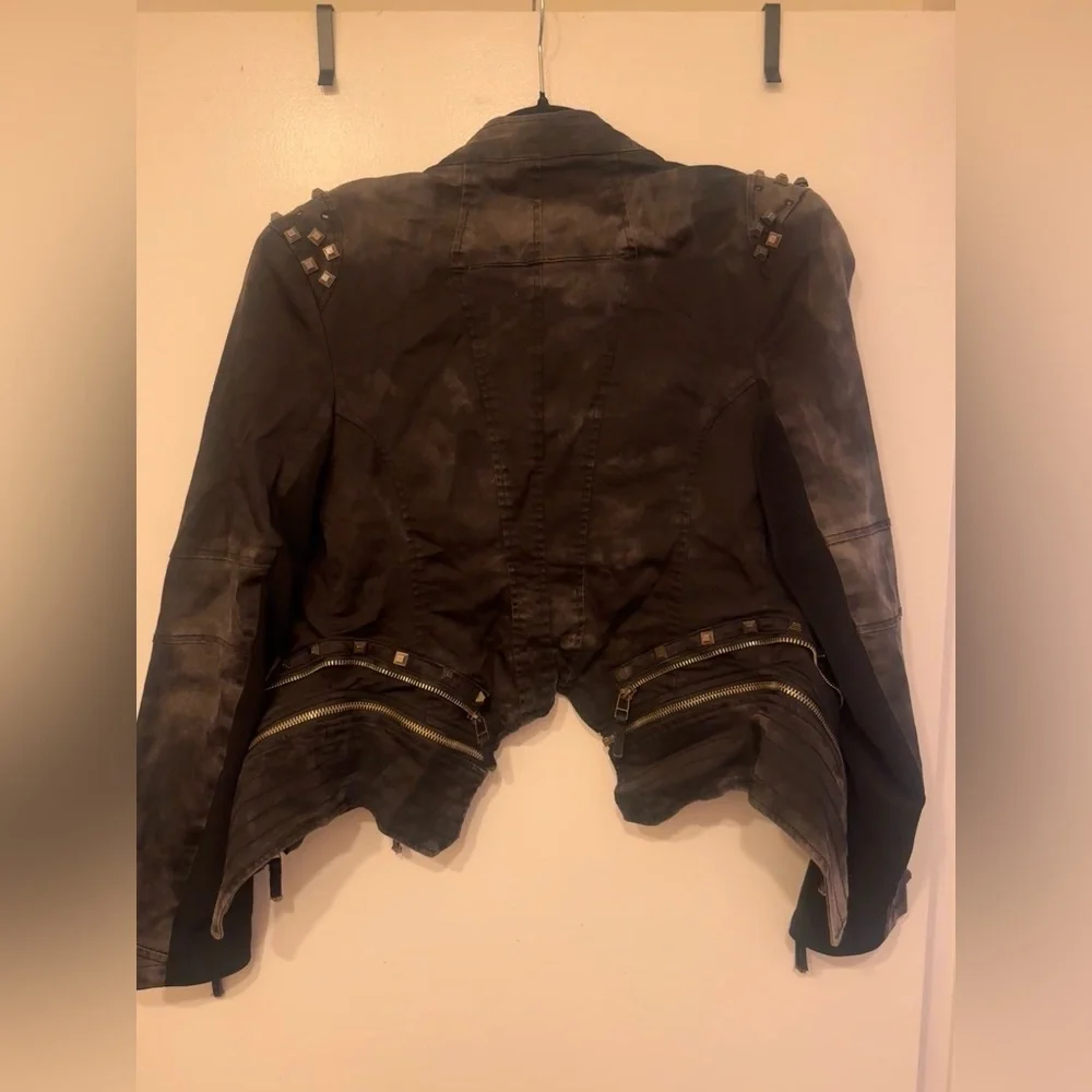 Double Zero Black Studded Leather Jacket - Picture 4 of 5